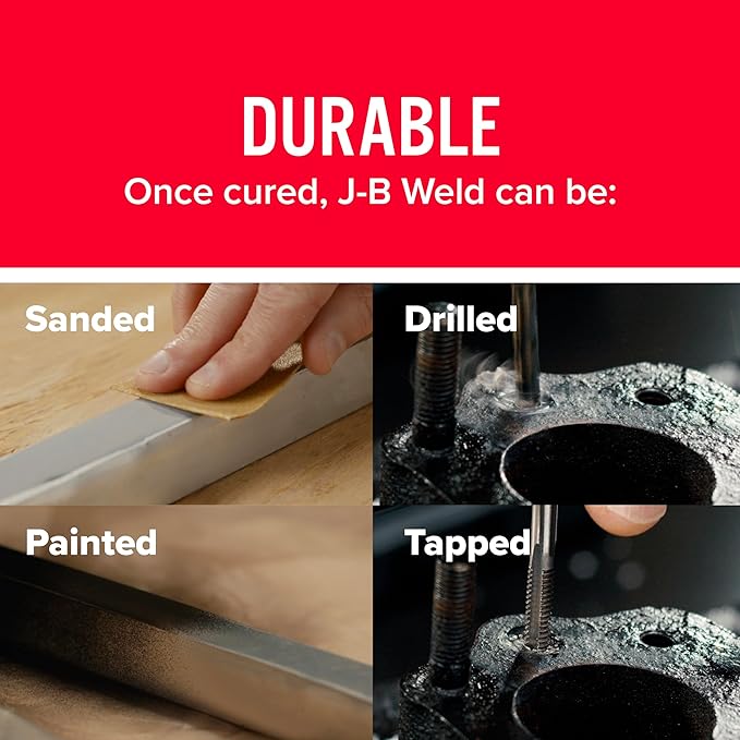 J-B Weld Original Epoxy, Steel Reinforced Epoxy, High Strength - 2 Pack, Dark Grey (8265S-2)