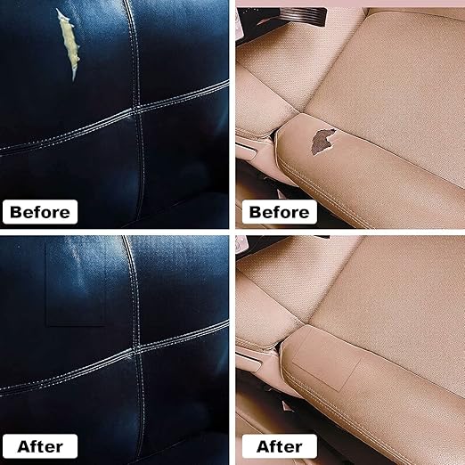 Leather Repair Patch Kit for Furniture 12.6 x 60 inch Beige Waterproof Durable Self-Adhesive Leather Tape, Leather Patch for Couch,Sofa,Car Seat,Vinyl Chairs,Leather Articles,Fabric Fix Etc.