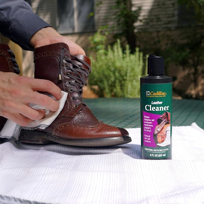 Cadillac Leather Cleaner and Boot and Shoe Conditioner Bundle