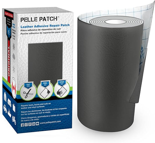 Leather and Vinyl Repair Patch - 25 Colors Available - Original 4x60 - Dark Grey