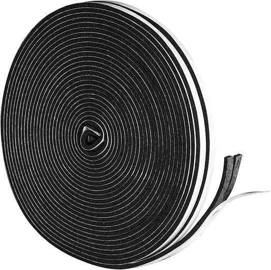 Foam Insulation Tape, 1/4In x 1/8In x 51Ft Weather Stripping Door Seal Strip for Doors and Windows,Sliding Door, Soundproofing Door Seal,Weatherstrip,Air Conditioning Seal Strip