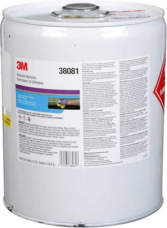 3M Adhesive Remover, 38081, 5 Gallon (US)/8.9 L, 1 per case