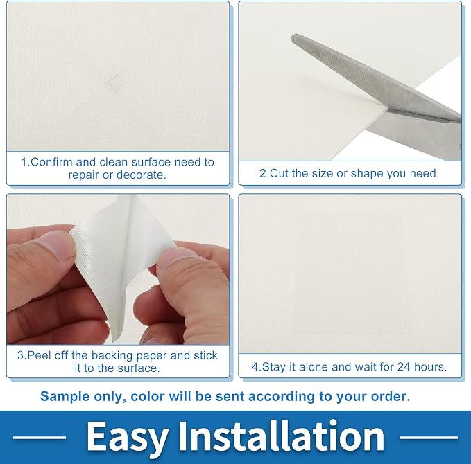 Self Adhesive Leather Repair Patch Strong Stickiness 19.6"x53.9" Leather Repair Tape PVC Faux Leather White 1 Pcs