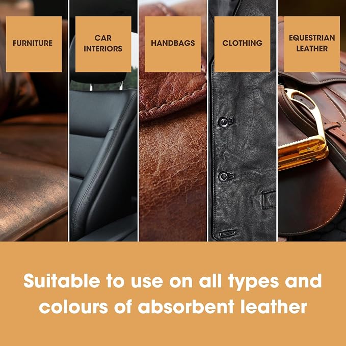 Furniture Clinic Leather Easy Restoration Kit | with Leather Recoloring Balm, Cleaner, Sponge, and Cloth | Leather Repair Kit for Scratched and Faded Furniture (Navy Blue)