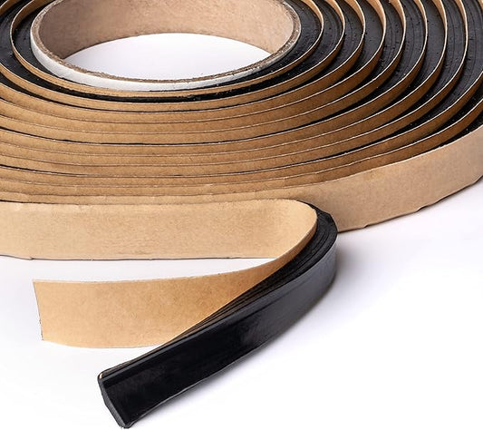 Second Skin Butyl Tape – 1 Roll (20ft x 1/2” x 1/4”) | Black Butyl Sealant Tape for RV, Auto, Marine, Headlight Repair, Window Glazing Tape | Weatherproof & Waterproof, Indoor & Outdoor, Made in USA