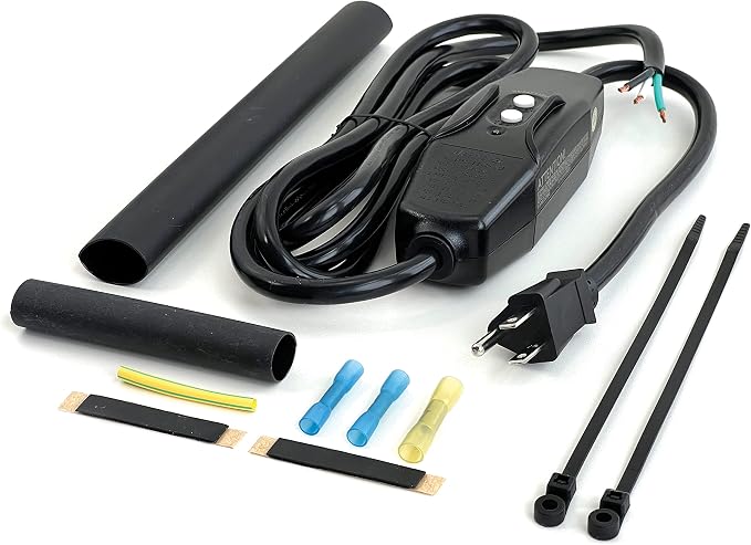 Radiant Solutions Company UL Listed Universal Power Connection Kit - Plug-Into 10-13mm Self-Regulating Heat Cable Or Heat Tape with Ground Fault Protected Plug - Gutter & Roofing Protection