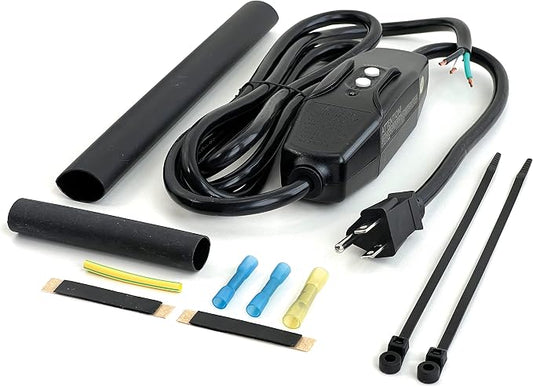 Radiant Solutions Company UL Listed Universal Power Connection Kit - Plug-Into 10-13mm Self-Regulating Heat Cable Or Heat Tape with Ground Fault Protected Plug - Gutter & Roofing Protection