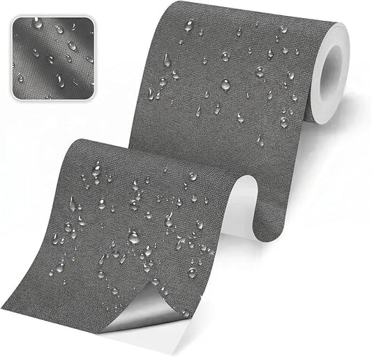 Canvas Repair Tape, Heavy Duty Waterproof Self-Adhesive Fabric Repair Patch for Tent, Sofa, Boat Covers, Chairs, Awning & Camping Outdoor Gear, 3.9"x79", Darkgrey