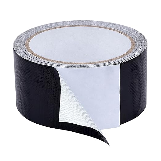 RV Awning Repair Tape Heavy Duty Waterproof Tent Tape for Tarp,Canvas,Tarpaulin, Car and Boat Covers Tarp Repair Patch Kit Outdoor UVproof Repair Tape Black