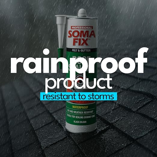 Roof Sealant - Waterproof Sealant for Roof Shingles, Gutters, RV Roofs & Asphalt - Black Bitumen Cartridge (10.5 fl oz / 310 ml)
