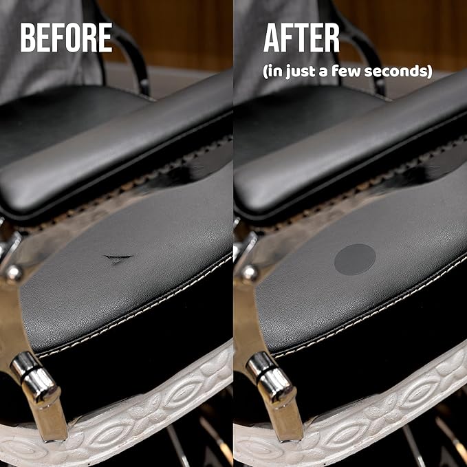 MastaPlasta Premium Leather Repair Patch – 2 Inch Black Circle – Self‑Adhesive, Upholstery‑Grade, Ready‑to‑Use. Your Professional DIY Repair for Couches, Car Interiors, Bags and More