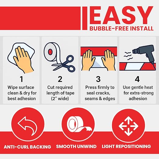 ArmorDillo Transparent Window Weather Sealing Tape, w Free Utility Knife, 3 inch X 240FT (80 YDS) - Clear Weather Stripping Tape, Draft Isolation & Insulation, No Residue, for Windows, Doors, AC & RV