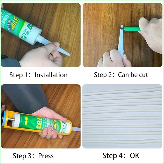 50pcs Plastic Caulk Nozzles,Caulking Gun extender Caulk Nozzle Tip Tool for Sausage Caulking Gun, Caulk Nozzles Applicator, Easy To Use（White）