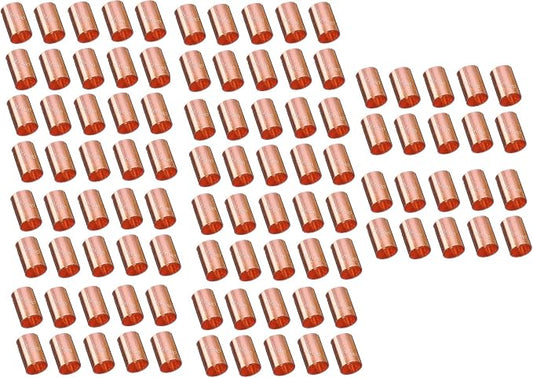 EZ-FLUID Plumbing (Pack of 100) 3/4" C X C LF Copper Slip Coupling Pressure Copper Fitting Without Stop,Sweat Solder Connection for Residential,Commercial.
