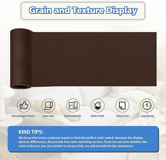 KING MOUNTAIN Canvas Repair Tape,Outdoor Gear Patch, 4×63 Inches,Waterproof,Self-Adhesive for Repairing Boat Covers,Sun Shades,Sofas,Tents,Lounge Chairs,Awnings (Coffee)