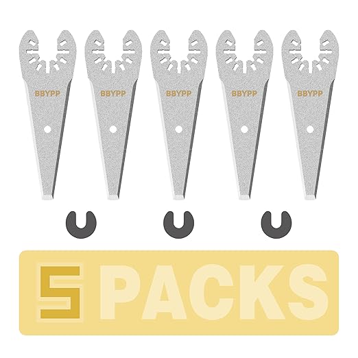 5pcs Tapered Sealant Cutting Blade, Oscillating Tool Caulk Removal Blade to Remove Paint Caulk Adhesive Sealant