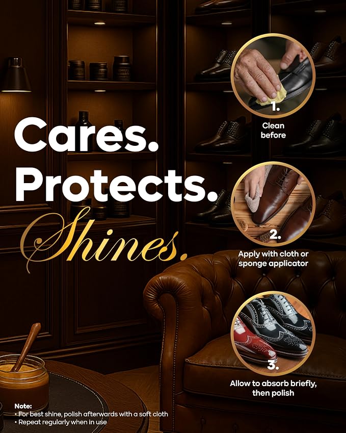 Collonil 1909 Leather Cream 2.53 Fl Oz - Nourishing Formula to Extend the Life of Leather Footwear and Meet the Highest Demands