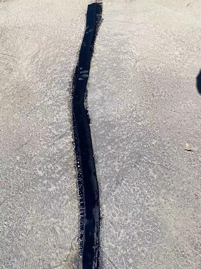 EWT Premium Rubberized Asphalt Tarmac Parking Lot Joint and Crack Sealer Repair Hot-Filler II 50 FT Long (3mm Thick) (1.2in)