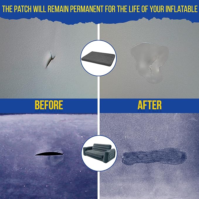 PVC Stitch Liquid Patch – Air Mattress Patch Kit Heavy Duty, Inflatable Patch Glue for PVC & PU, Inflatable Boats, Rafts, Kayaks, SUP, Hot Tubs, Waterbeds, Bounce Houses. Waterproof, 3-hr Cure, 20 ml