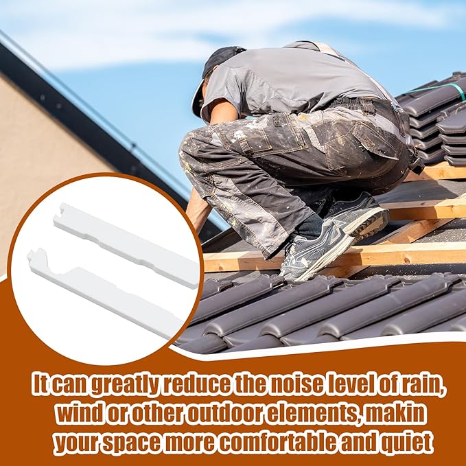 9 Inch R-Shaped Panel Foam Closure Strips for Metal Corrugated Roofing Panels, Thermal Insulation and Noise Reduction Outside Roof Closure Strips, 3ft Long Outside 9 Inch, 15 Pcs, White