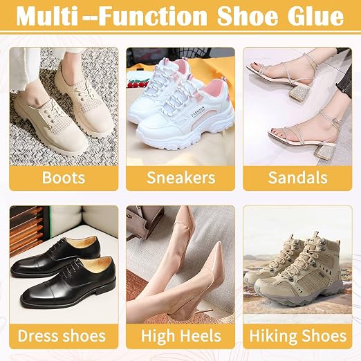 Evatage Waterproof Shoe Glue Kit for Sole Repair - Adhesive for Sneakers, Boots, Leather Handbags, Heels Fix