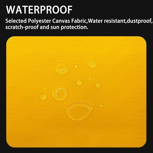 Gheeidau Canvas Repair Patch 9×11 Inch 3Pcs Waterproof Self-Adhesive Fabric Repair Patch for Tents,Boat Cover,Pop Up Canopy,Patio,Bags,Car Seats,Sofas,Furniture Cover(Bright Yellow)