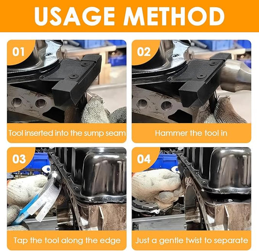 Oil Pan Separator Tool, Engine Transmissions Gasket Remover Fit for Benz/BMW Car, RTV Sealant Removal Cutter Scraper Fit for Most Vehicles Maintenance & Repair
