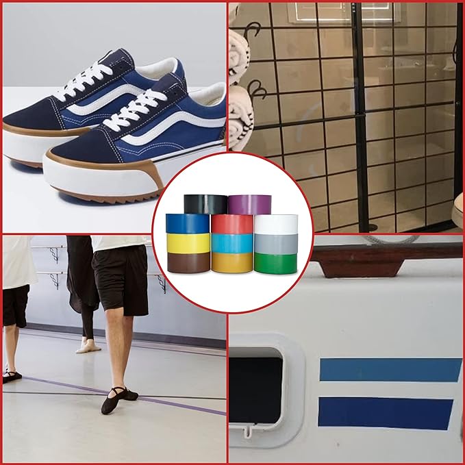 GGR SUPPLIES T.R.U. CVT-536 Light Blue Vinyl Pinstriping Dance Floor Tape: 1 in. Wide x 36 yds. Several Colors