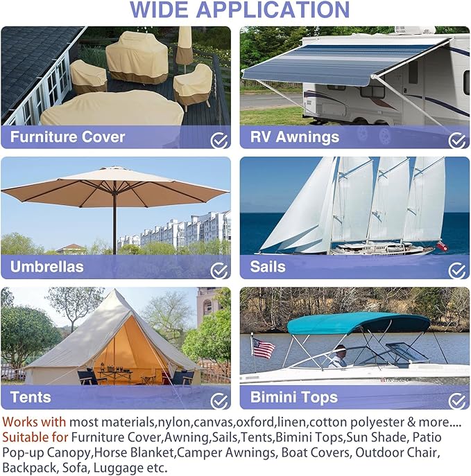 Gheeidau Canvas Repair Patch 9×11 Inch 3Pcs Waterproof Self-Adhesive Fabric Repair Patch for Tents,Boat Cover,Pop Up Canopy,Patio,Bags,Car Seats,Sofas,Furniture Cover (Beige)