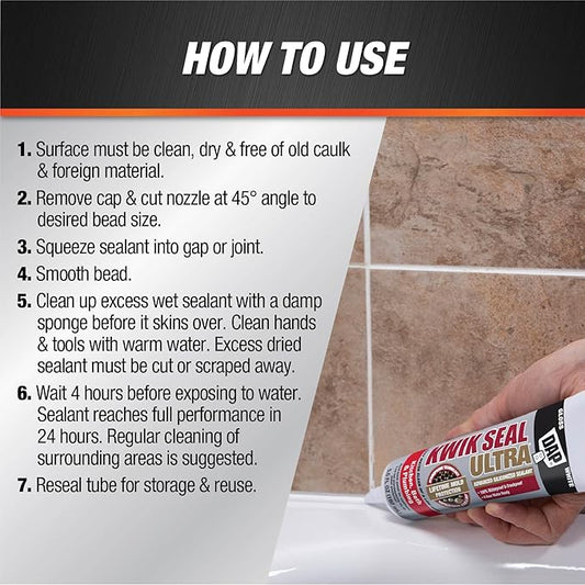 DAP 18916 Kwik Seal Ultra Biscuit 5.5 oz Premium Siliconized Sealant