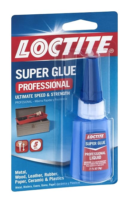 Loctite Super Glue Liquid Professional, Clear Superglue For Plastic, Wood, Metal, Crafts, & Repair, Cyanoacrylate Adhesive Instant Glue, Quick Dry - 0.14 fl oz Bottle, Pack Of 12