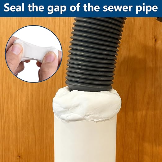 79 x 1 Inches Moldable Silicone Putty, 5mm Thick Waterproof Butyl Seal Putty Tape, White Insulating Duct Seal Puttys Tape for Pipe Gap Wall Repair