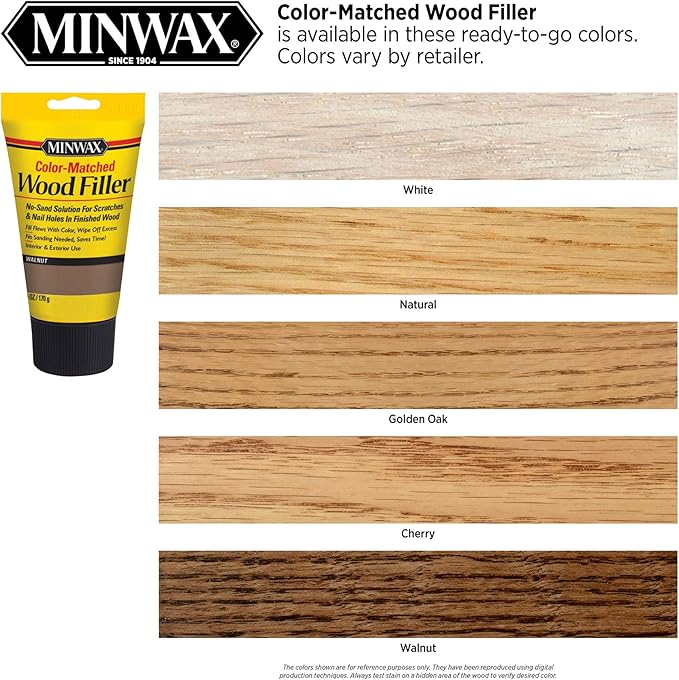 Minwax 448520000 Color-Matched Filler Wood Putty, Natural 6 oz (Pack of 2)