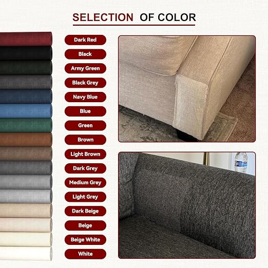 Linen Repair Tape 4x79 inch, Self Adhesive Linen Fabric Tape, Linen Fabric Patch Tape Kit, Fabric Repair Tape for Linen Sofas, Headboards, Chairs, Curtains - Brown