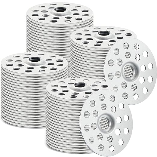 600 Pieces 1 Inch Plaster Washers for Repairing Ceilings Metal Washers for Screws Plaster Repair Rings Buttons for Wall Ceiling Drywall Repair