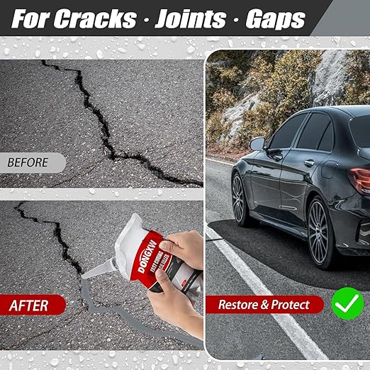 Dongxw Concrete Crack Filler, 8 PCS Cement Crack Repair Sealant, Self Leveling Concrete Filler for Driveways, Walkways, Patios, Outdoor Joint Repair Waterproof