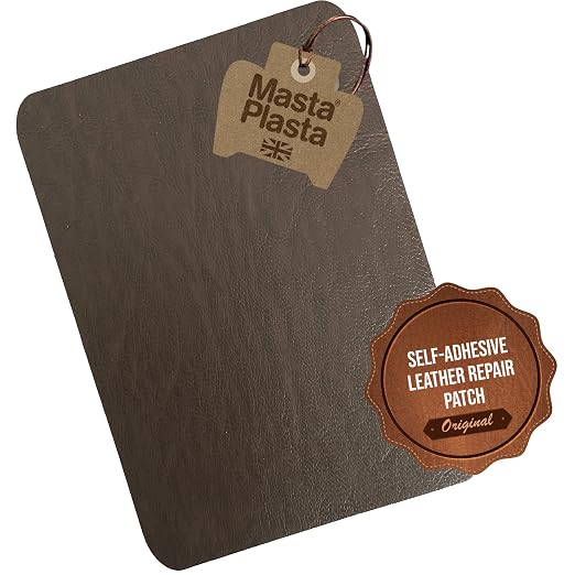 MastaPlasta Original Self-Adhesive Leather Patches for Furniture Repair - Mid-Brown 11" x 8" (28 x 20 cm). Upholstery-Quality Patch for Leather Chair, Leather Patch for Car Seat Repair