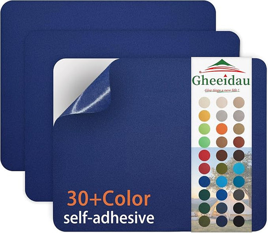 Gheeidau Canvas Repair Patch 9×11 Inch 3Pcs Waterproof Self-Adhesive Fabric Repair Patch for Tents,Boat Cover,Pop Up Canopy,Patio,Bags,Car Seats,Sofas,Furniture Cover(Dark Blue)