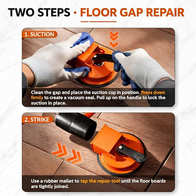2026 New Floor Suction Repair Tool For Vinyl Plank Flooring,Heavy-Duty Suction Cup Tile Leveler,Adjustable Height Setter & Laminate Floor Gap Repair Tool, Floors Gap Fix And Seam Leveling (1PCS)