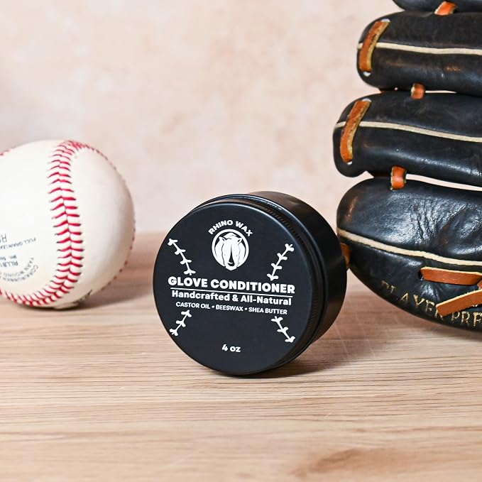 Rhino Wax Baseball Glove Conditioner for Leather - Break in, Protect & Care | Conditions, protects and helps restore dry baseball gloves while preserving softness, flexibility and long-term performance.