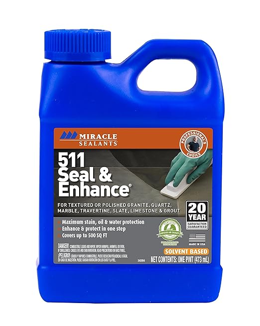 Miracle Sealants 511 Seal & Enhance Premium Enhancing Sealer for Stone & Tile, Pint