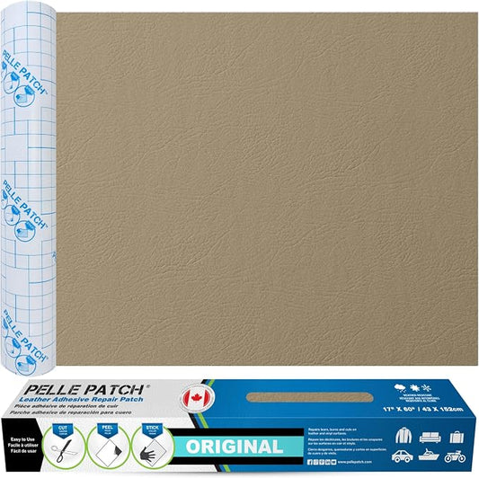 Leather and Vinyl Repair Patch - 25 Colors Available - Original 17x60 - Beige