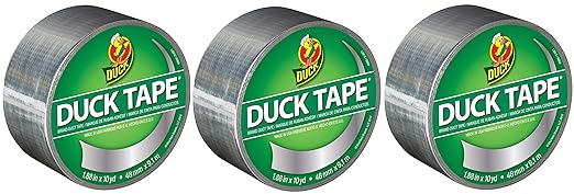 Duck Brand 280621 Color Duct Tape, Metallic Chrome, 1.88 Inches x 10 Yards Each Roll, 3 Rolls