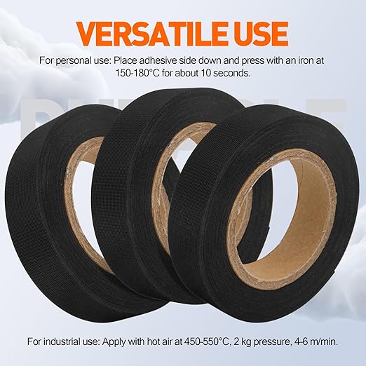 TPU Seam Sealing Tape – Waterproof Heat-Seal Fabric Repair Tape for Tents, Outdoor Gear, and Apparel – 0.79 in x 5.47 yd, Black