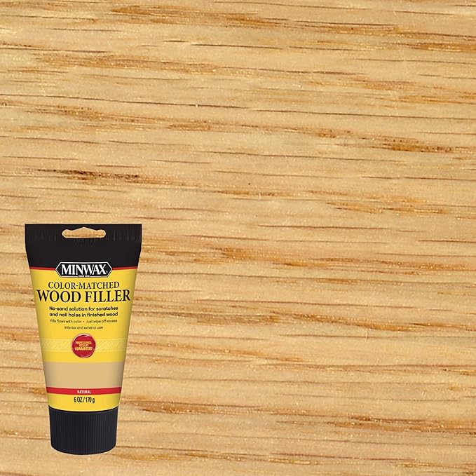 Minwax 448520000 Color-Matched Filler Wood Putty, Natural 6 oz