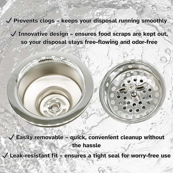 Westbrass Wing Nut Style Large Kitchen Sink Basket Strainer, Polished Nickel, D213-05