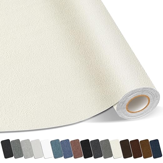 Suede Repair Patch, Large Self-Adhesive Fabric Repair Tape, Suede Fabric Repair Patch for Couch, Furniture, Car Interior, Sofa and Cushion(Beige, 3.5X79 Inch)