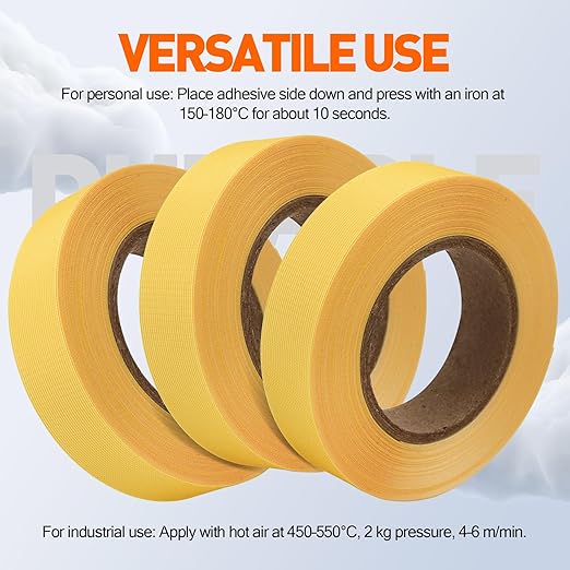 TPU Seam Sealing Tape – Waterproof Heat-Seal Fabric Repair Tape for Tents, Outdoor Gear, and Apparel, 0.79 in x 10.94 yd, Yellow