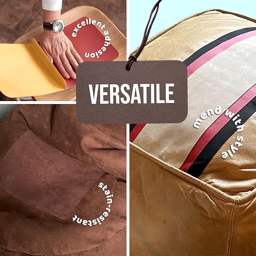MastaPlasta Instant Upholstery Quality Self-Adhesive Repair Patch. XL Size - Gray Suede - 11in x 8in / 28cmx20m. Easily Fix Couches, Car Seats, Bags & Other Suede, Leather and Velvet Items!