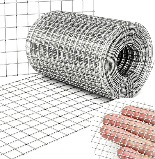Amagabeli Hardware Cloth 4 inch x 10 ft, 1/4 inch Galvanized Wire Mesh Small Animal Barrier for Chicken Wire Fence Downspouts Fence Gaps Shed Foundations Pet Cage Repair Rustproof Critter Blocker DIY